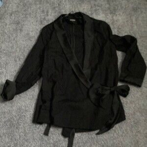 H&M black wrap blazer